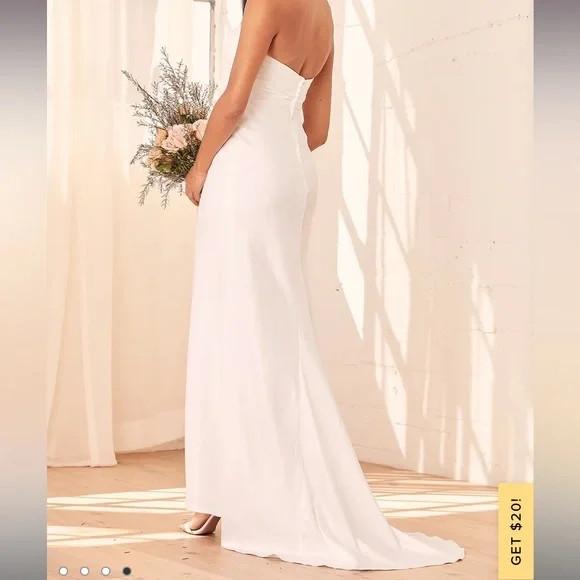 SOLD Lulu’s Satin Wedding Gown - Picture 3 of 10